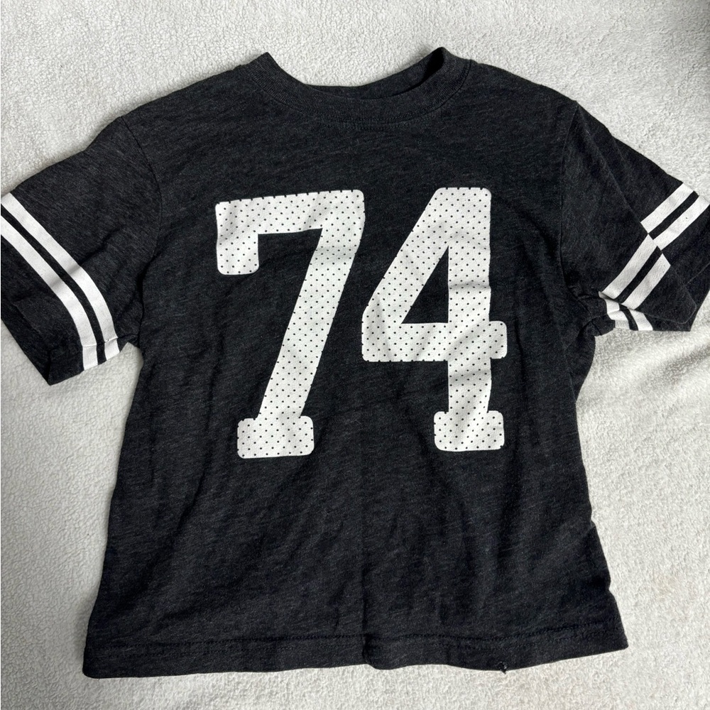 Kids gray and White Graphic Tee